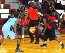 Boys Dem's Kadeem Jones, right, will be missed at the point as he heads back to college.